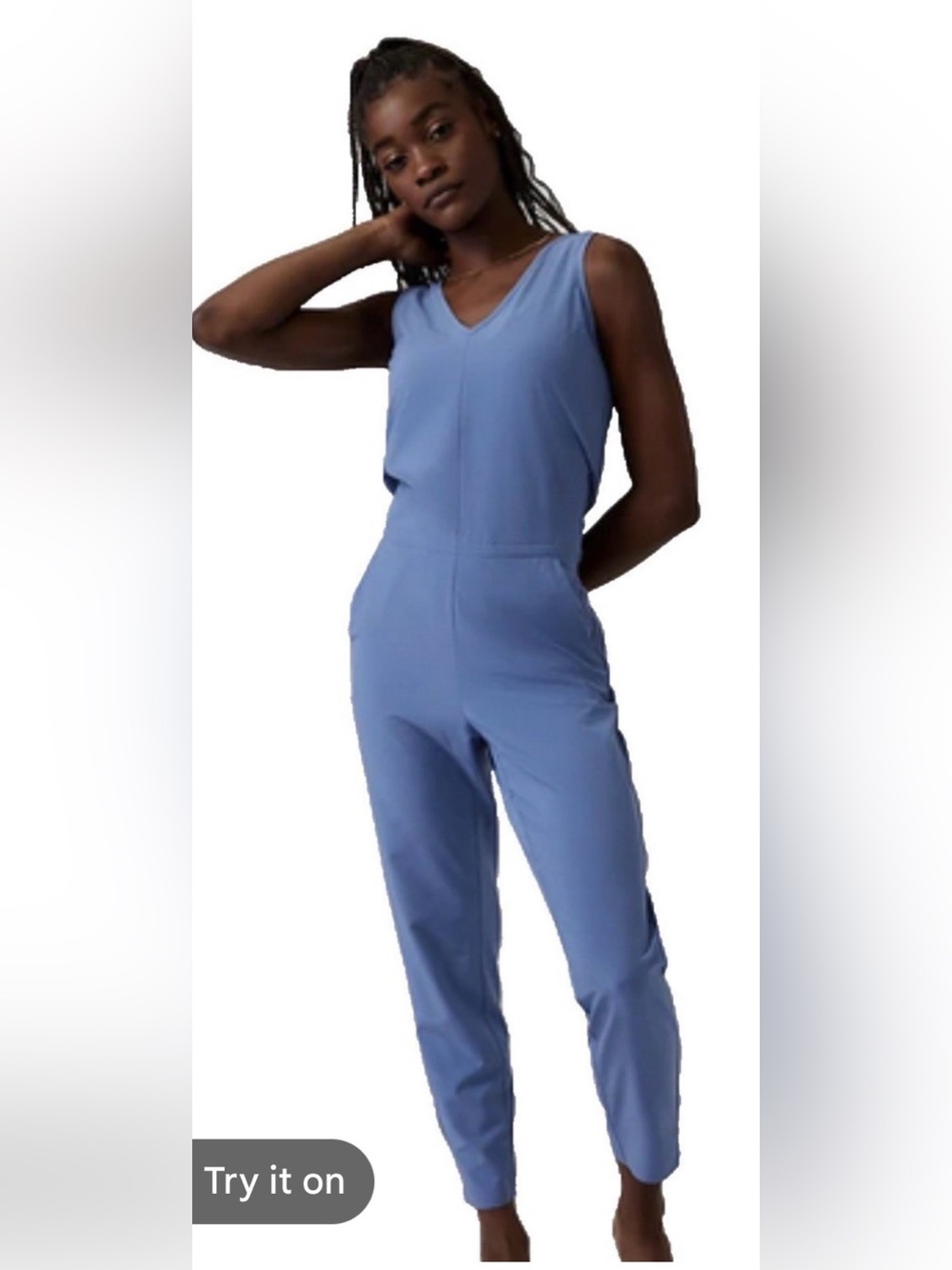 Athleta Blue Sleeveless jumpsuit